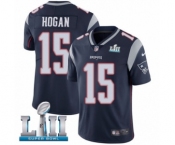 Men's Nike New England Patriots #15 Chris Hogan Navy Blue Team Color Vapor Untouchable Limited Player Super Bowl LII NFL Jersey