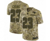 Men's Nike New England Patriots #23 Patrick Chung Limited Camo 2018 Salute to Service NFL Jersey