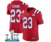 Men's Nike New England Patriots #23 Patrick Chung Red Alternate Vapor Untouchable Limited Player Super Bowl LII NFL Jersey