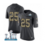 Men's Nike New England Patriots #25 Eric Rowe Limited Black 2016 Salute to Service Super Bowl LII NFL Jersey