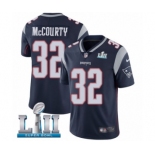 Men's Nike New England Patriots #32 Devin McCourty Navy Blue Team Color Vapor Untouchable Limited Player Super Bowl LII NFL Jersey