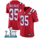 Men's Nike New England Patriots #35 Mike Gillislee Red Alternate Vapor Untouchable Limited Player Super Bowl LII NFL Jersey