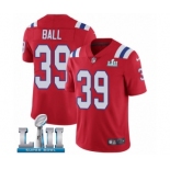 Men's Nike New England Patriots #39 Montee Ball Red Alternate Vapor Untouchable Limited Player Super Bowl LII NFL Jersey