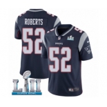 Men's Nike New England Patriots #52 Elandon Roberts Navy Blue Team Color Vapor Untouchable Limited Player Super Bowl LII NFL Jersey