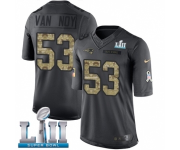 Men's Nike New England Patriots #53 Kyle Van Noy Limited Black 2016 Salute to Service Super Bowl LII NFL Jersey