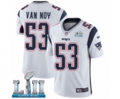 Men's Nike New England Patriots #53 Kyle Van Noy White Vapor Untouchable Limited Player Super Bowl LII NFL Jersey