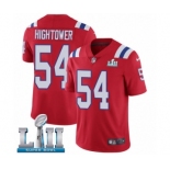 Men's Nike New England Patriots #54 Dont'a Hightower Red Alternate Vapor Untouchable Limited Player Super Bowl LII NFL Jersey