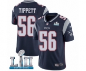 Men's Nike New England Patriots #56 Andre Tippett Navy Blue Team Color Vapor Untouchable Limited Player Super Bowl LII NFL Jersey