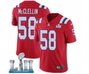 Men's Nike New England Patriots #58 Shea McClellin Red Alternate Vapor Untouchable Limited Player Super Bowl LII NFL Jersey