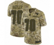 Men's Nike New England Patriots #70 Adam Butler Limited Camo 2018 Salute to Service NFL Jersey