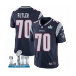 Men's Nike New England Patriots #70 Adam Butler Navy Blue Team Color Vapor Untouchable Limited Player Super Bowl LII NFL Jersey