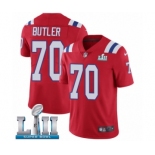 Men's Nike New England Patriots #70 Adam Butler Red Alternate Vapor Untouchable Limited Player Super Bowl LII NFL Jersey