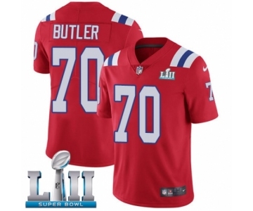 Men's Nike New England Patriots #70 Adam Butler Red Alternate Vapor Untouchable Limited Player Super Bowl LII NFL Jersey