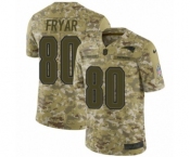 Men's Nike New England Patriots #80 Irving Fryar Limited Camo 2018 Salute to Service NFL Jersey