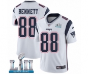 Men's Nike New England Patriots #88 Martellus Bennett White Vapor Untouchable Limited Player Super Bowl LII NFL Jersey