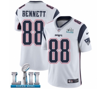 Men's Nike New England Patriots #88 Martellus Bennett White Vapor Untouchable Limited Player Super Bowl LII NFL Jersey