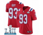 Men's Nike New England Patriots #93 Lawrence Guy Red Alternate Vapor Untouchable Limited Player Super Bowl LII NFL Jersey