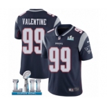 Men's Nike New England Patriots #99 Vincent Valentine Navy Blue Team Color Vapor Untouchable Limited Player Super Bowl LII NFL Jersey