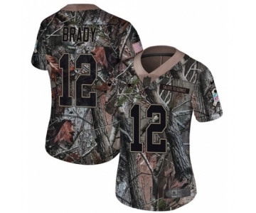 Women's Nike New England Patriots #12 Tom Brady Camo Rush Realtree Limited NFL Jersey