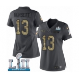 Women's Nike New England Patriots #13 Phillip Dorsett Limited Black 2016 Salute to Service Super Bowl LII NFL Jersey