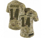 Women's Nike New England Patriots #14 Steve Grogan Limited Camo 2018 Salute to Service NFL Jersey