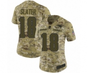 Women's Nike New England Patriots #18 Matthew Slater Limited Camo 2018 Salute to Service NFL Jersey