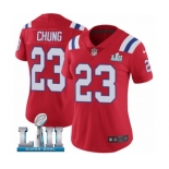 Women's Nike New England Patriots #23 Patrick Chung Red Alternate Vapor Untouchable Limited Player Super Bowl LII NFL Jersey