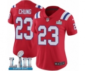 Women's Nike New England Patriots #23 Patrick Chung Red Alternate Vapor Untouchable Limited Player Super Bowl LII NFL Jersey