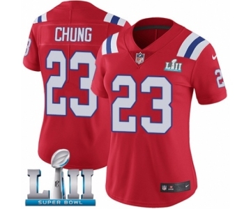 Women's Nike New England Patriots #23 Patrick Chung Red Alternate Vapor Untouchable Limited Player Super Bowl LII NFL Jersey