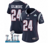 Women's Nike New England Patriots #24 Stephon Gilmore Navy Blue Team Color Vapor Untouchable Limited Player Super Bowl LII NFL Jersey