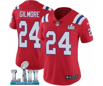 Women's Nike New England Patriots #24 Stephon Gilmore Red Alternate Vapor Untouchable Limited Player Super Bowl LII NFL Jersey