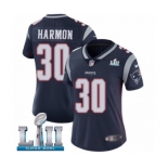 Women's Nike New England Patriots #30 Duron Harmon Navy Blue Team Color Vapor Untouchable Limited Player Super Bowl LII NFL Jersey