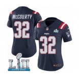 Women's Nike New England Patriots #32 Devin McCourty Limited Navy Blue Rush Vapor Untouchable Super Bowl LII NFL Jersey