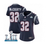 Women's Nike New England Patriots #32 Devin McCourty Navy Blue Team Color Vapor Untouchable Limited Player Super Bowl LII NFL Jersey