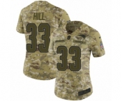 Women's Nike New England Patriots #33 Jeremy Hill Limited Camo 2018 Salute to Service NFL Jersey