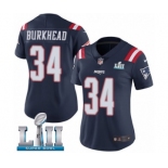 Women's Nike New England Patriots #34 Rex Burkhead Limited Navy Blue Rush Vapor Untouchable Super Bowl LII NFL Jersey