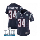 Women's Nike New England Patriots #34 Rex Burkhead Navy Blue Team Color Vapor Untouchable Limited Player Super Bowl LII NFL Jersey