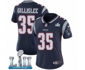 Women's Nike New England Patriots #35 Mike Gillislee Navy Blue Team Color Vapor Untouchable Limited Player Super Bowl LII NFL Jersey