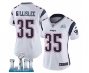 Women's Nike New England Patriots #35 Mike Gillislee White Vapor Untouchable Limited Player Super Bowl LII NFL Jersey