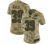 Women's Nike New England Patriots #39 Montee Ball Limited Camo 2018 Salute to Service NFL Jersey