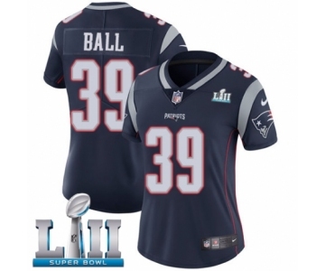 Women's Nike New England Patriots #39 Montee Ball Navy Blue Team Color Vapor Untouchable Limited Player Super Bowl LII NFL Jersey