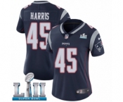 Women's Nike New England Patriots #45 David Harris Navy Blue Team Color Vapor Untouchable Limited Player Super Bowl LII NFL Jersey