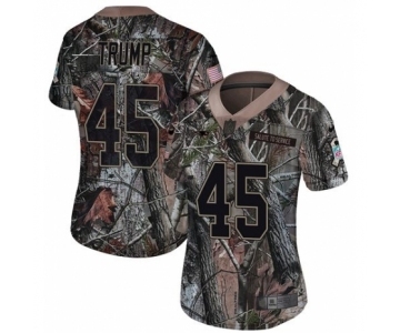 Women's Nike New England Patriots #45 Donald Trump Camo Rush Realtree Limited NFL Jersey