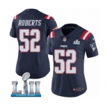 Women's Nike New England Patriots #52 Elandon Roberts Limited Navy Blue Rush Vapor Untouchable Super Bowl LII NFL Jersey