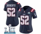 Women's Nike New England Patriots #52 Elandon Roberts Limited Navy Blue Rush Vapor Untouchable Super Bowl LII NFL Jersey