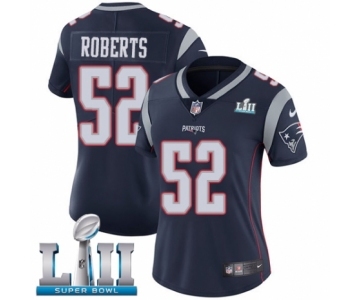 Women's Nike New England Patriots #52 Elandon Roberts Navy Blue Team Color Vapor Untouchable Limited Player Super Bowl LII NFL Jersey