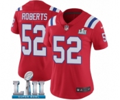 Women's Nike New England Patriots #52 Elandon Roberts Red Alternate Vapor Untouchable Limited Player Super Bowl LII NFL Jersey