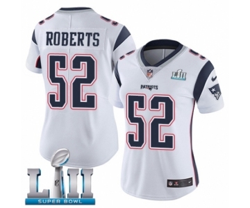 Women's Nike New England Patriots #52 Elandon Roberts White Vapor Untouchable Limited Player Super Bowl LII NFL Jersey