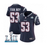 Women's Nike New England Patriots #53 Kyle Van Noy Navy Blue Team Color Vapor Untouchable Limited Player Super Bowl LII NFL Jersey