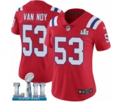 Women's Nike New England Patriots #53 Kyle Van Noy Red Alternate Vapor Untouchable Limited Player Super Bowl LII NFL Jersey